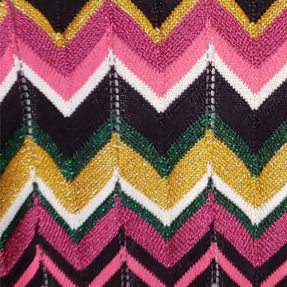 INC metallic zig zag open cardigan duster - Picture 3 of 5